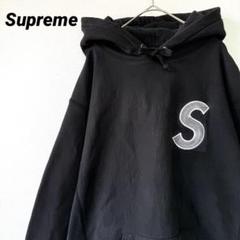 【極美品】シュプリーム　ビッグロゴ　刺繍ロゴ入りプルオーバーパーカー　L. 2025年最新】supreme パーカー 刺繍の人気アイテム - メルカリ