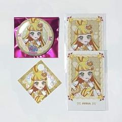 ひみつのアイプリ　コラボカフェ　じゅりあ　プリパシャカード×2 缶バッチ