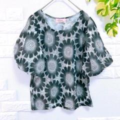 ダーリンバイリトルベリー　ブラウス　シャツ　美品　F　花柄　上品　パフ袖　珍しい