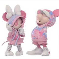 ミッキー＆ミニー ストリートファッション フィギュア ピンクver. 2体セット