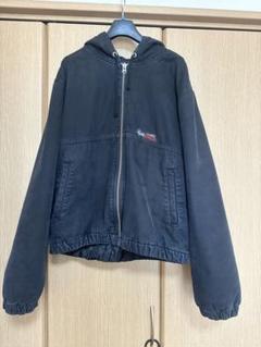 Stussy ブラック ワークジャケット フード付き