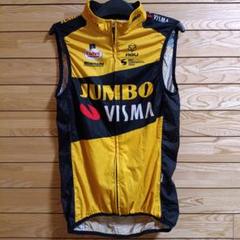 支給品　Jumbo visma　ポロシャツ　AGU　ユンボヴィスマ　アパレル 支給品 Jumbo visma ベスト サイクルジャージ AGU