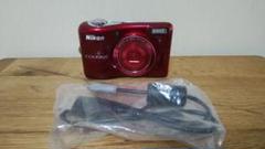 【完動品】美品 Nikon COOLPIX クールピクス L30 レッド Nikon COOLPIX L30 Red Digital Camera 20MP 5x Zoom Compact