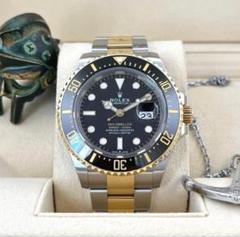 ROLEX SEA DWELLER 自動巻き腕時計 ブラック/ゴールド