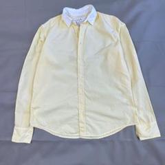 フランクアンドアイリーン クレリックシャツ 長袖 イエロー ストライプ Sサイズ