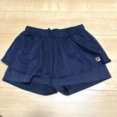 フィラ　ショートパンツ　ネイビー　テニス　チェック　フリル　L シンプル