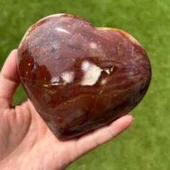 ❗️大幅値下げ✨✨オーシャンジャスパーの特大ハート型パーム✨レッド赤