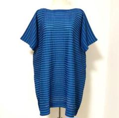 美品★ISSEY MIYAKE me★プリーツ トップス ブルー グリーン