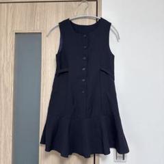 ネイビー ノースリーブ ワンピース Aライン130cm