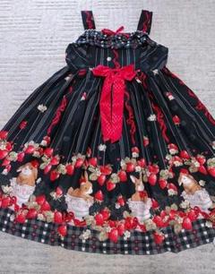 ２点セット【Angelic pretty】赤ずきんケープ付　赤　リボン　ドレス Angelic pretty】赤ずきんケープ付 赤 レース リボン ドレス