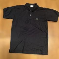 【未使用品】ポロシャツ　ラコステ　Lサイズ　ブラック ラコステ LACOSTE パイル地切り替え同色ボーダーポロシャツ