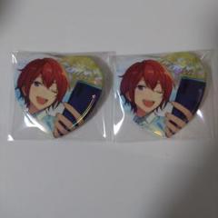 あんスタ 中国 ハート缶バッジ 朱桜司 新品☆あんスタ☆Knights【朱桜司】ハートカンバッジ☆ハート缶