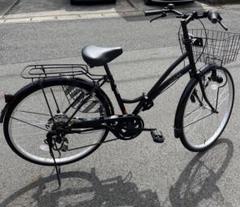 [滋賀県大津市 自宅引取り限定] 黒色 SHIMANO 6速シティサイクル 滋賀県大津市 自宅引取り限定] 黒色 SHIMANO 6速シティサイクル
