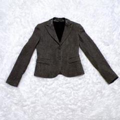 Theory セオリー ジャケット 袖レザー グレー M