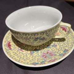 アンティーク　中国景徳鎮　コーヒー ペアカップ アンティーク 中国景徳鎮 ティーカップ.コーヒーカップセット