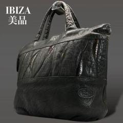 【美品】IBIZA イビザ トートバッグ パッチワーク 無地 0666 美品】IBIZA イビザ トートバッグ パッチワーク 無地 0666