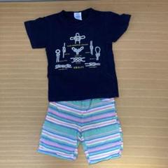 AMALFI ネイビーTシャツとストライプショートパンツセット
