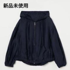 【three dots】シャイニーシャツ ジップアップフーディ