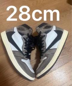 Air Jordan 28 トラヴィススコット Travis Scott × Nike Air Jordan 1 28cm - メルカリ
