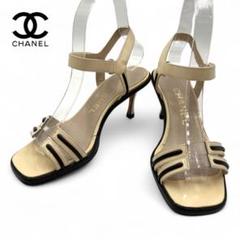 CHANEL シャネル ストラップ サンダル クリーム マジック CHANEL シャネル ストラップ サンダル クリーム マジック - メルカリ
