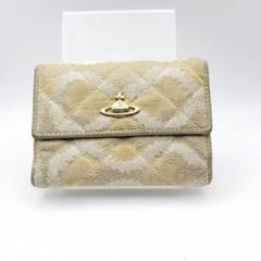 ヴィヴィアンウエストウッド　折財布　財布　ウォレット　キルティング　ベージュ