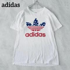 adidas USA国旗 アメリカ トレフォイルロゴ Tシャツ M ヴィンテージ