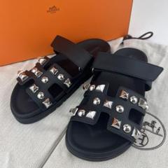 新品未使用 エルメス シプレ 37 ノワール 新品未使用 HERMES エルメス シプレ37 スタッズ ブラック