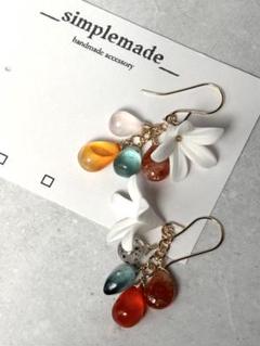 夏価格★ジャスミンフラワーサマーピアス