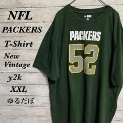 【044】00sUSA古着NFLグリーンベイパッカーズ半袖TシャツXXLグリーン