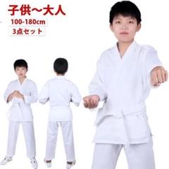 空手着 3点セット 子供 大人 ジュニア 100-180cm 空手衣 [b354