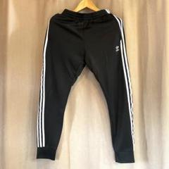 【美品】adidas ブラック ジャージパンツ 3本ライン　Mサイズ
