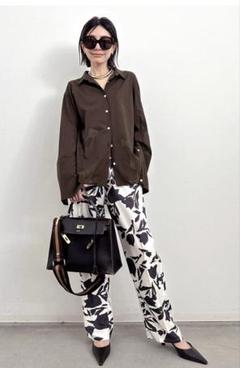 L'Appartement lisere Wool Blend BIG シャツ