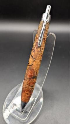 157ペン工房翌檜 花梨 紅白 源平 瘤杢 木軸シャーペン