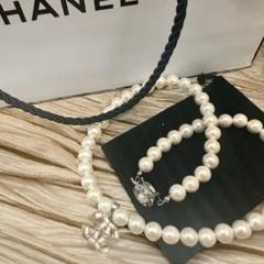 【 すぐ発送！ 】CHANELネックレス パールココマークキラキラ 12時間以内にすぐ発送！ 】CHANELネックレス パールココマーク