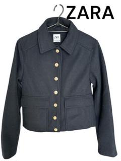 未使用タグ付き⭐️ザラ フラップ クロップドジャケット 完売品 金ボタン 白 ZARA ザラ フラップクロップドジャケット 新品タグ付き - メルカリ