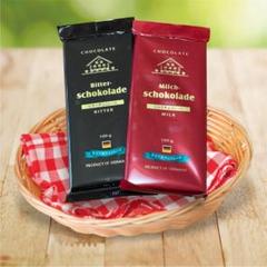 ドイツ産チョコ☆ カカオ48%ビターチョコ 2枚 ドイツ産チョコレート カカオ48% ビターチョコレート/ミルク