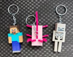 マイクラ フィギュアキーチェーン ウーパールーパー スケルトン