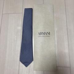 ARMANI COLLEZIONI ネイビー ストライプ ネクタイのサムネイル