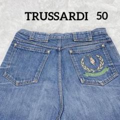 TRUSSARDI トラサルディ デニム ジーンズ 刺繍 ヴィンテージ50