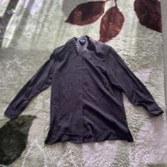(1)jasmi silk 長袖シルクシャツ　メンズ　レディース Lサイズのサムネイル