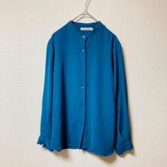 ラミラル　バンドカラーブラウスシャツ　(36)　長袖　シフォン　ミセス　婦人服