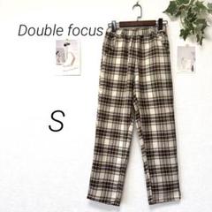 9557 Double focus チェック柄カジュアルパンツ S