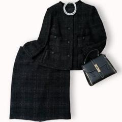 ☆美品☆DAMA Collection 15号 ツイード スカートスーツ KOEISTORE スカートスーツ レディース 結婚式 セットアップ