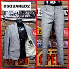 Dsquared2　リネン100% 麻　ドット　セットアップ　スーツ　46 Dsquared2 リネン100% 麻 ドット セットアップ スーツ 46 - メルカリ