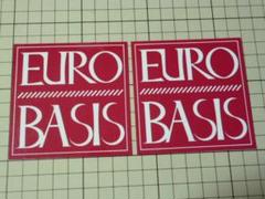 EURO BASIS ステッカー 2枚 83×83mm 当時物