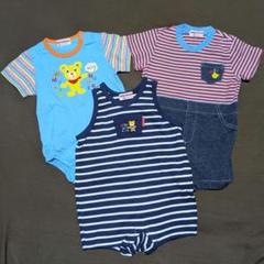 ミキハウス デニム ロンパース 靴下 新品未使用 ミキハウス デニム ロンパース ダルマオール 男の子 女の子