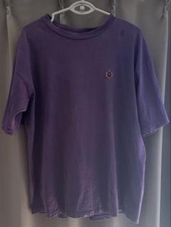 紫色 半袖Tシャツ 刺繍ロゴ付き　希少