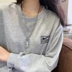 【数量限定】ネックレス シルバー チェーン ヒップホップ　新品 くま