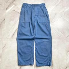 A16283 エンジニアードガーメンツ　ヘリンボーンベイカーパンツ　青　XS