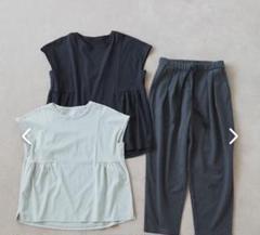 北欧暮らしの道具店 リネン セットアップ リラックスウェア ブラック オールインワン見えするフレンチリネンのセットアップ - 北欧